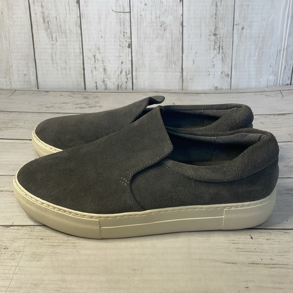 J/Slides NYC Grey Suede Platform Slip On Sneakers - Picture 3 of 10